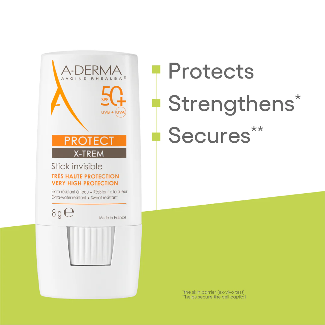 A-Derma Protect Invisible Sunscreen Stick SPF50+ I Body - face - lips - Image 2