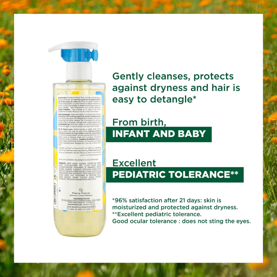 Buy Klorane Baby Certified Organic Change Cream and get a free 500ml Gentle Foaming gel - Image 6