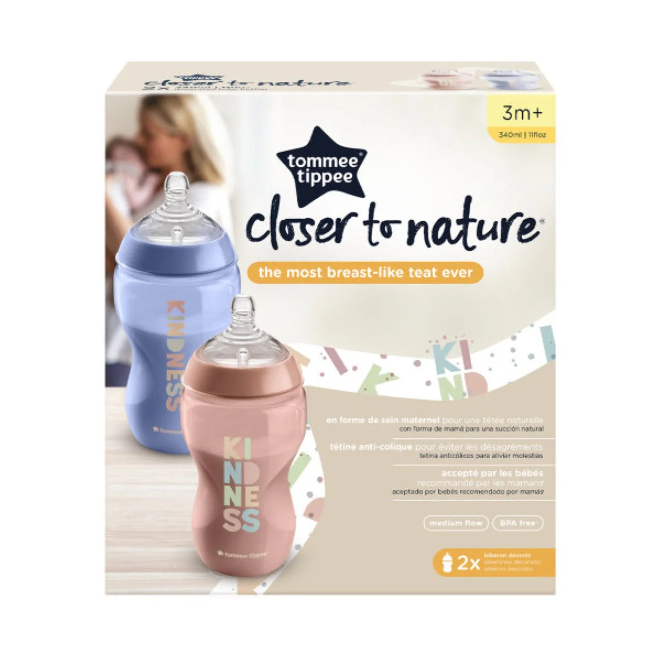 Closer To Nature Medium Flow Baby Bottles - Pack of 2 - Image 2