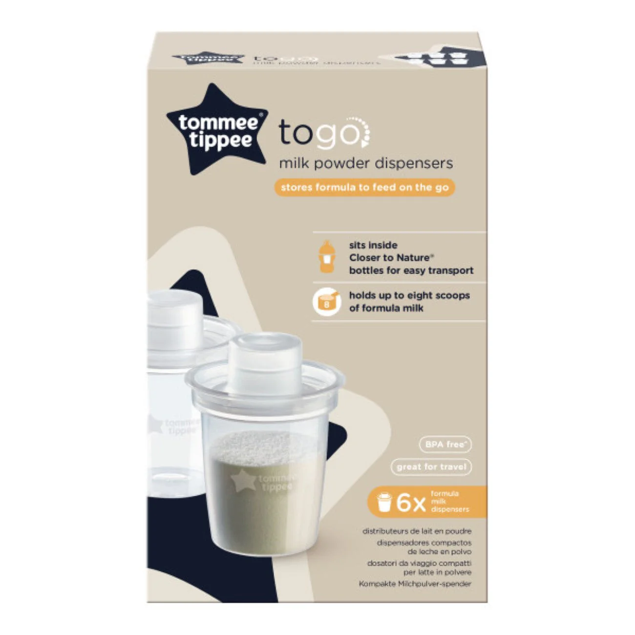 Closer To Nature Milk Powder Dispensers - Pack of 6