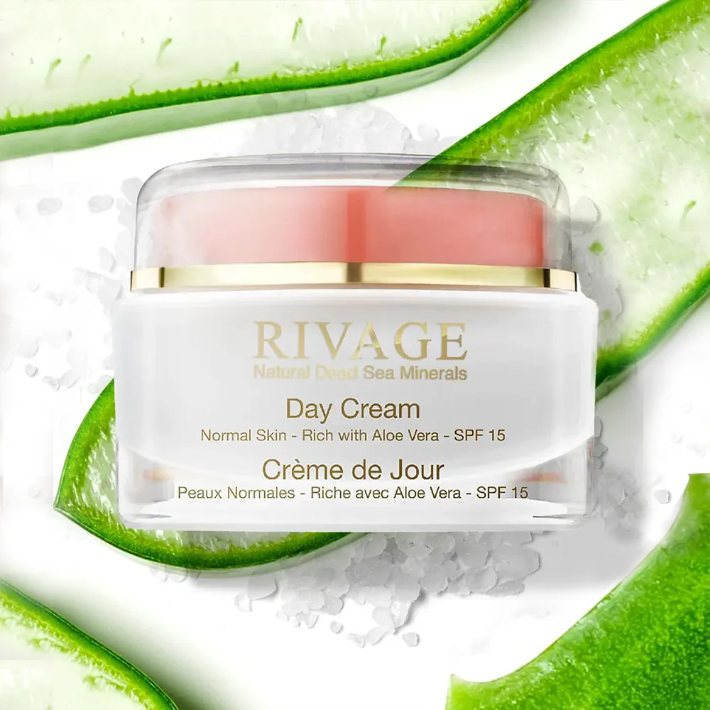 Day Cream with Aloe Vera for Normal Skin – SPF 15 – Jar 50ml - Image 2