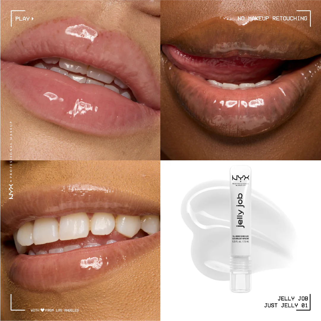 Jelly Job Lip Gloss, Lip Tint Gloss with Full-Bodied, Smoothing, and Hyper-Glossy Shine - Image 4