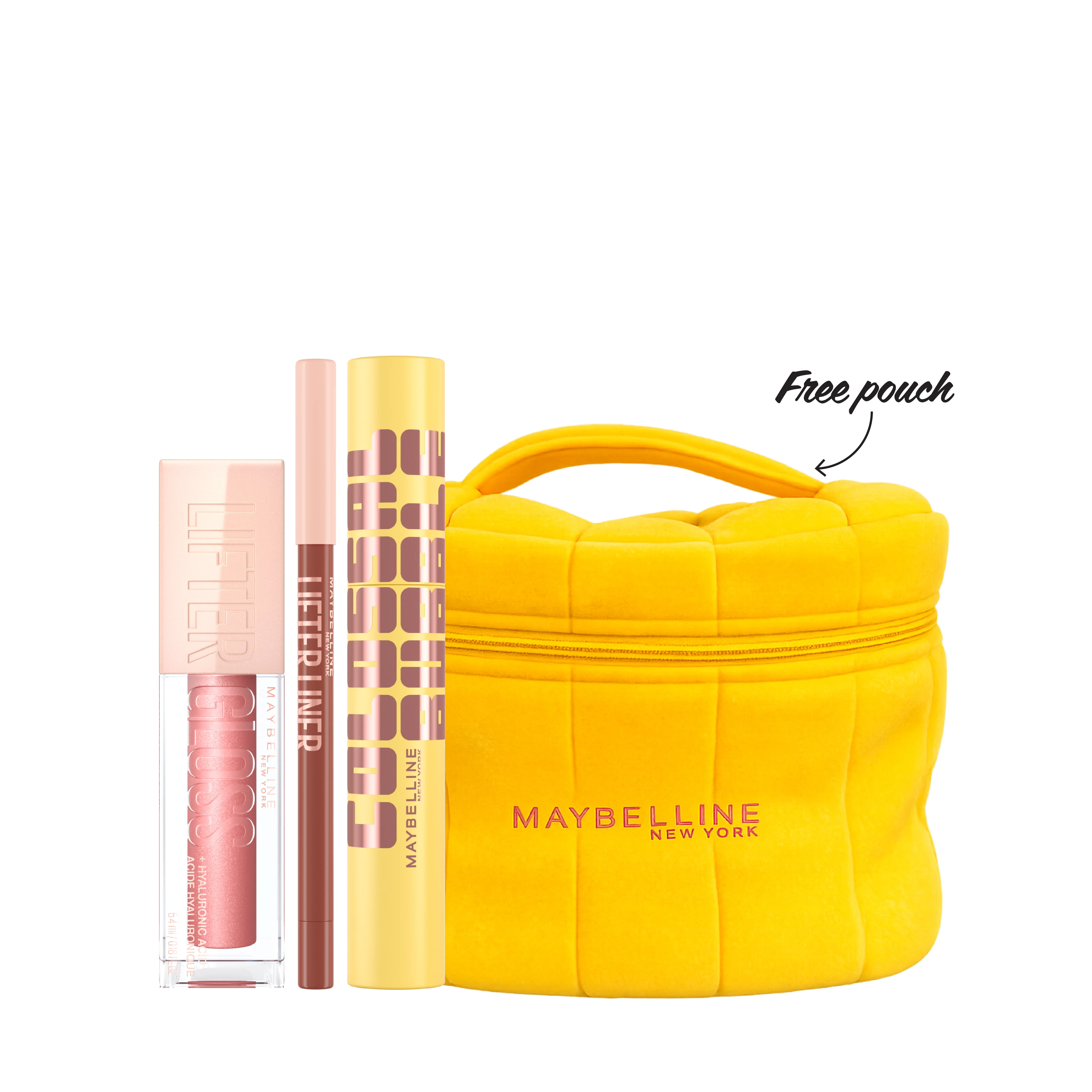 Lifter Gloss + Lifter Liner Lip Liner  + Colossal Bubble Mascara Buildable Sleek Volume + Gift