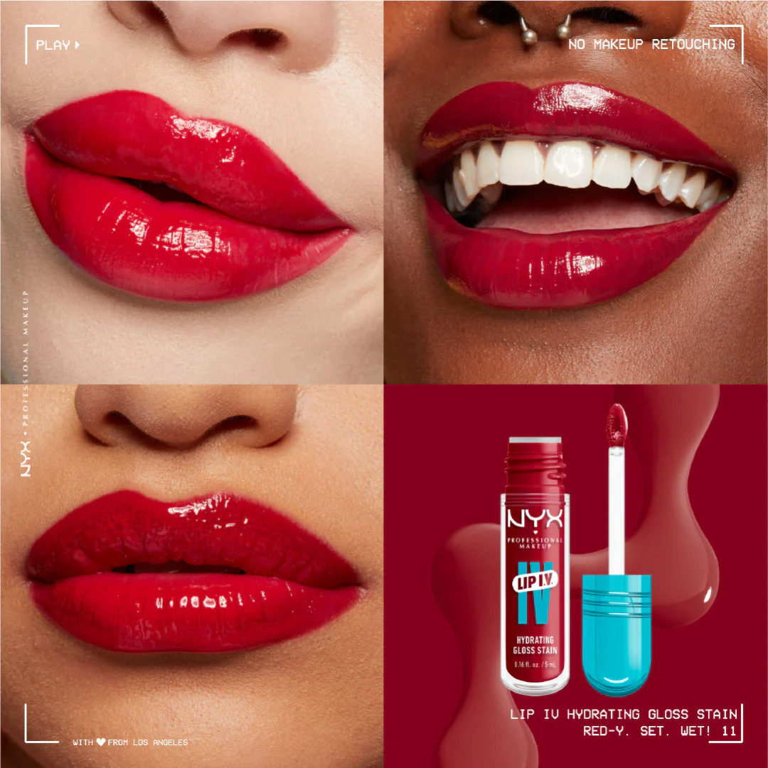 Lip IV Hydrating Gloss Stain, Lip Gloss, Up to 12HR Hydration, High Pigment, Wet Shine Finish - Image 5