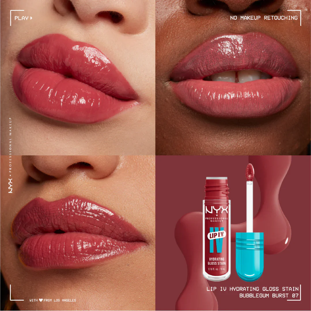 Lip IV Hydrating Gloss Stain, Lip Gloss, Up to 12HR Hydration, High Pigment, Wet Shine Finish - Image 7