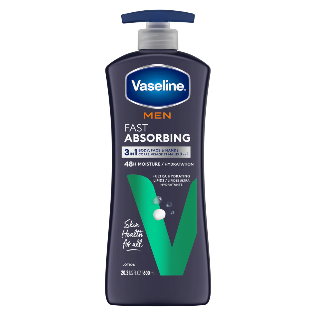 Men Healing Moisture, Fast Absorbing, Non-Greasy Body & Face Lotion