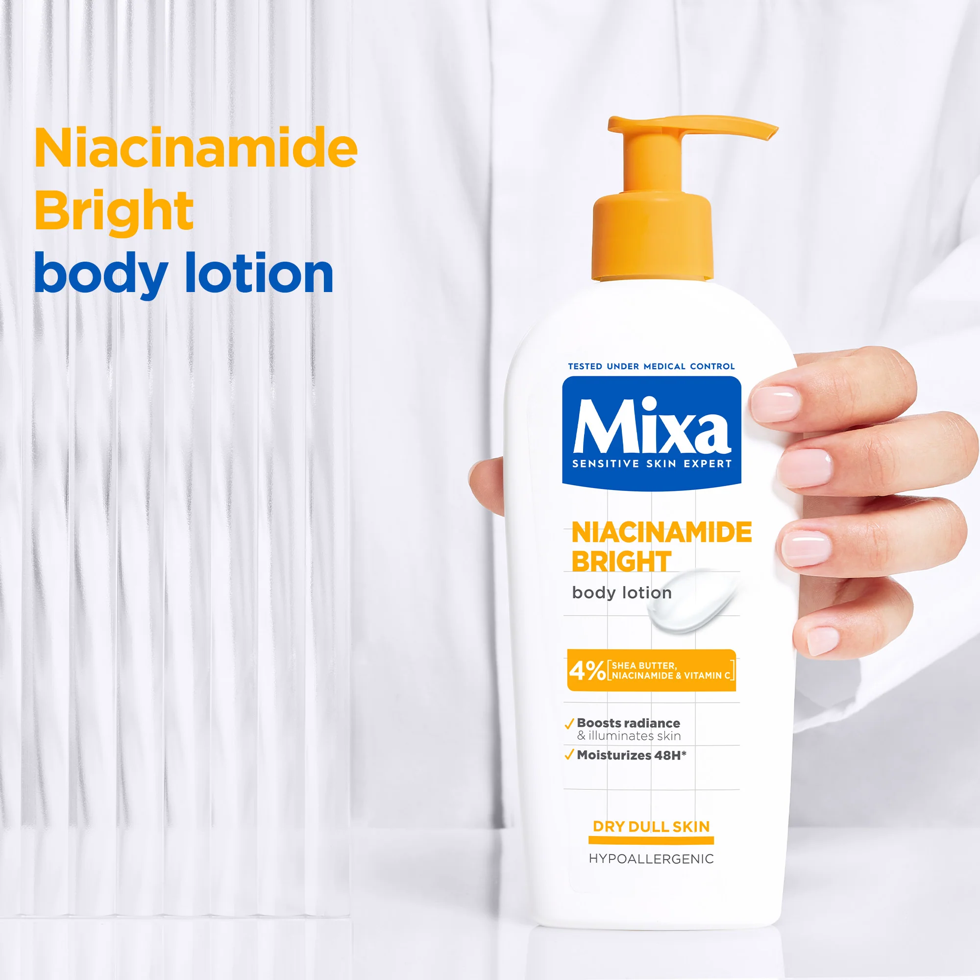 Niacinamide Bright Body Lotion - For Dry & Dull Skin in Need of Unifying - With Shea Butter, Niacinamide & Vitamin C - Image 2