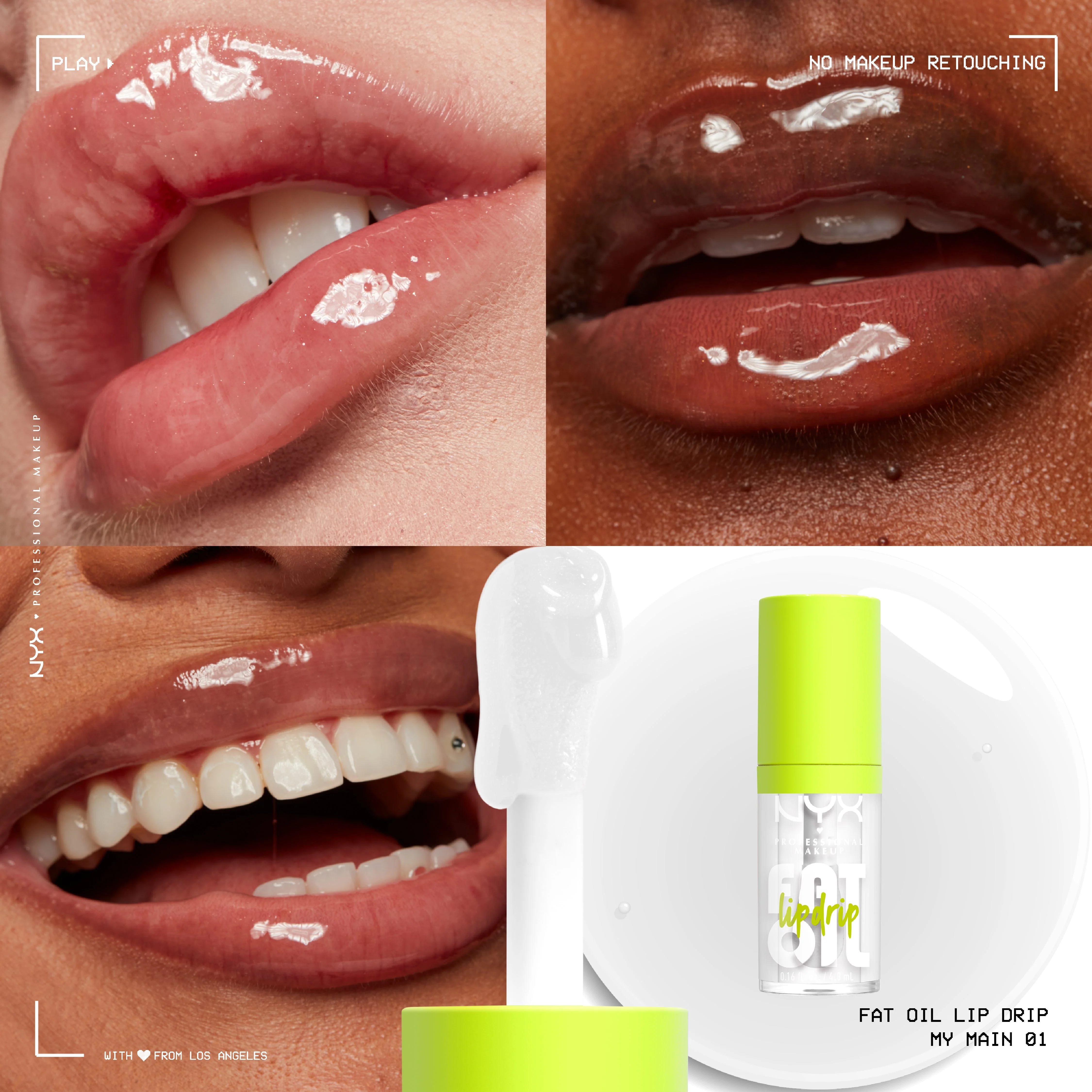 Fat Oil Lip Drip, Moisturizing, Shiny, Vegan Tinted Lip Gloss, Non-Sticky Finish, 12H Hydration - Image 3