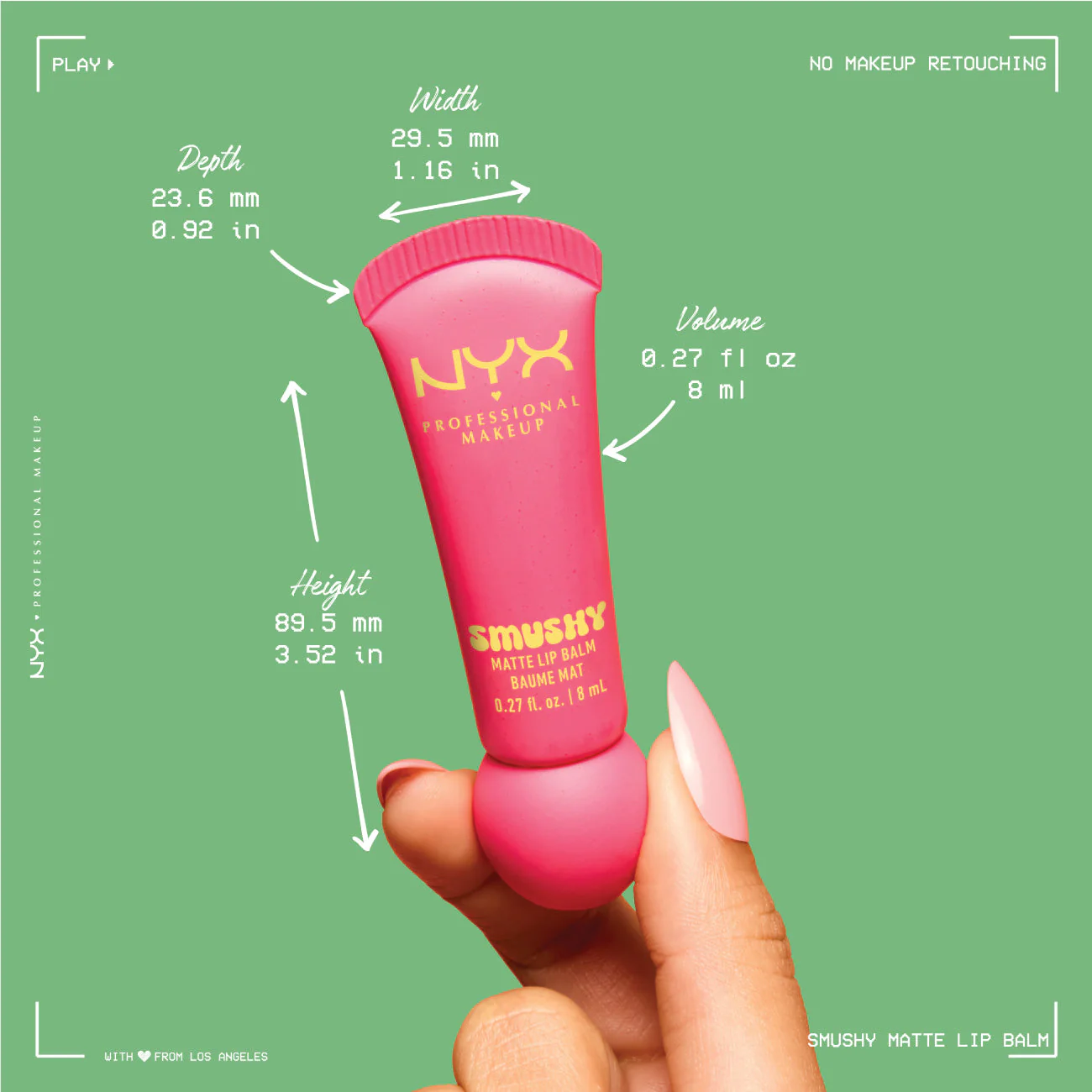 Smushy Matte Lip Balm, Soft Diffused Color, Matte Finish - Image 76