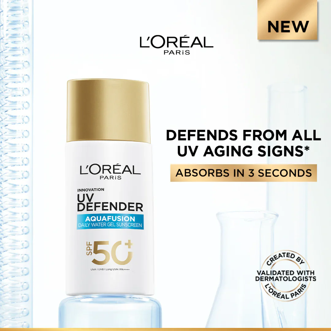 UV Defender, Aquafusion Daily Water Gel Sunscreen, SPF50+ PA++++, Defends from all UV aging signs, Absorbs in 3 Seconds, 50ml - Image 3